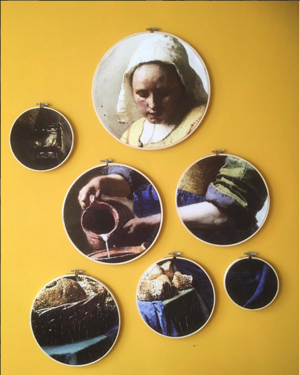 Het melkmeisje VII van Johannes Vermeer - Afbeelding 3