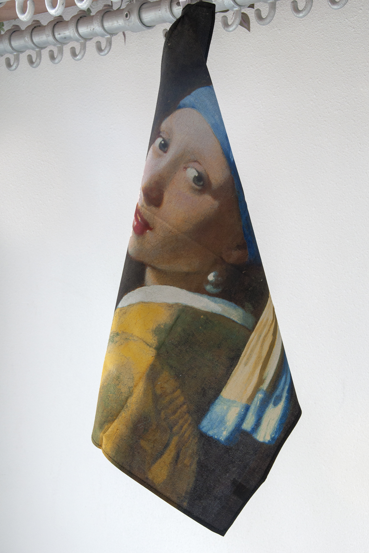 Set theedoeken - Het Meisje met de Parel, Zonnebloemen, Irissen en De toren van Babel - Afbeelding 2